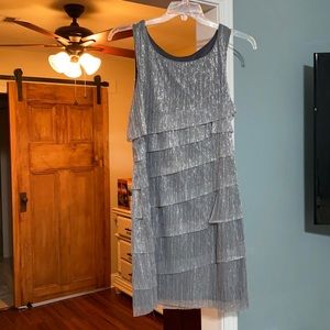 Dress barn silver dress